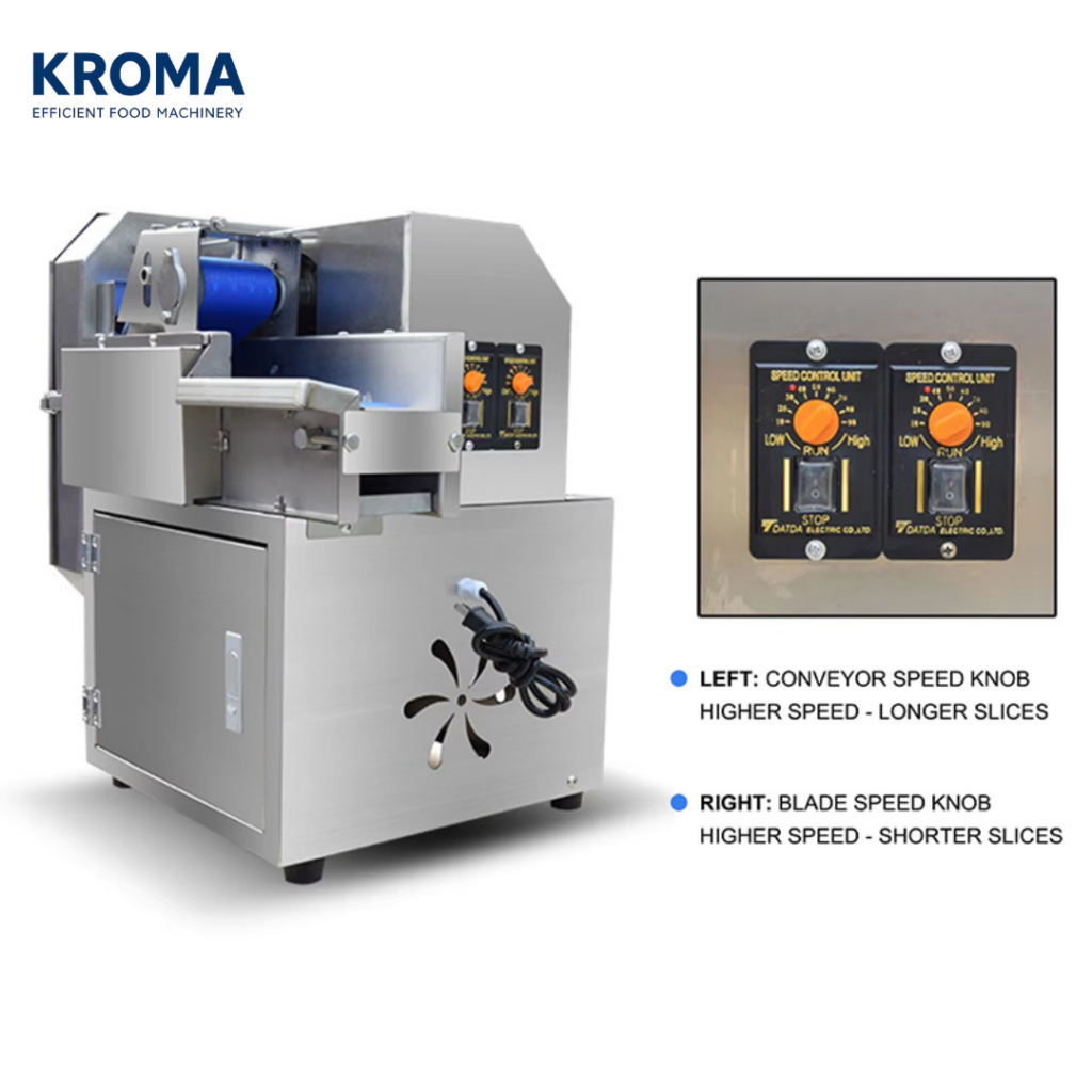 Commercial Compact Dual-Inverter Vegetable Cutting Machine for Slicing, Shredding, Segmenting & Chopping