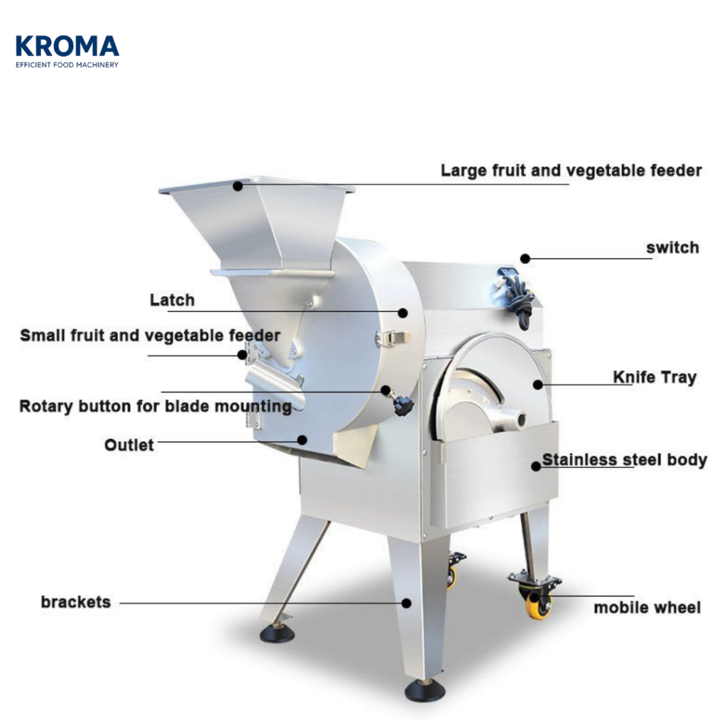 Commercial Automatic Single head Vegetable & Fruit Cutting Machine for Slicing, Shredding & Dicing
