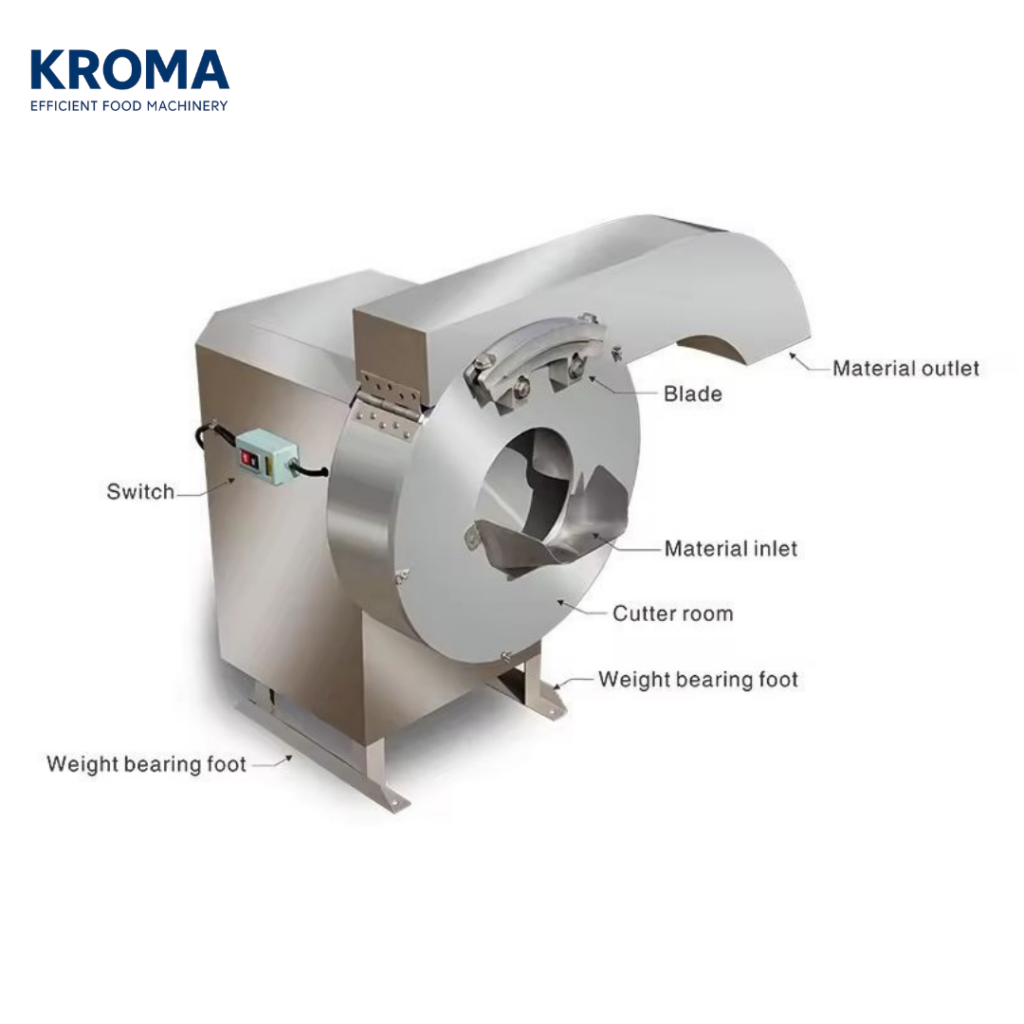 Automatic Vegetable & Fruit Strip Cutter – High-Speed Potato, Carrot, and Root Vegetable Slicing Machine