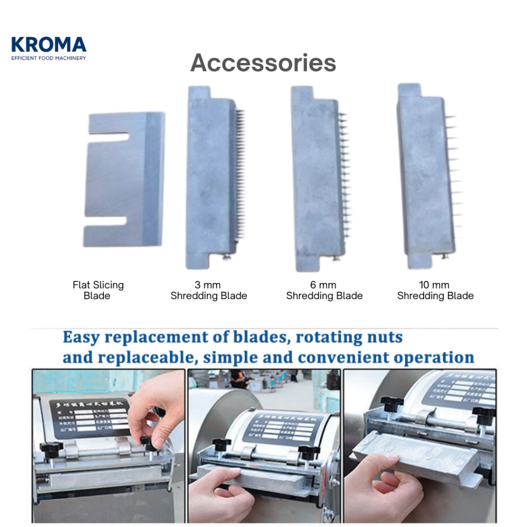 Portable Electric Commercial Fruit & Vegetable Cutting Machine for Slicing, Shredding & Dicing