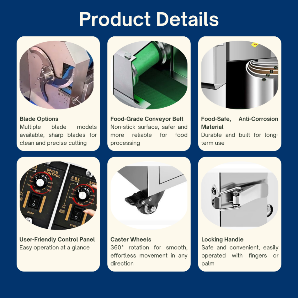 Commercial Compact Dual-Inverter Vegetable Cutting Machine for Slicing, Shredding, Segmenting & Chopping