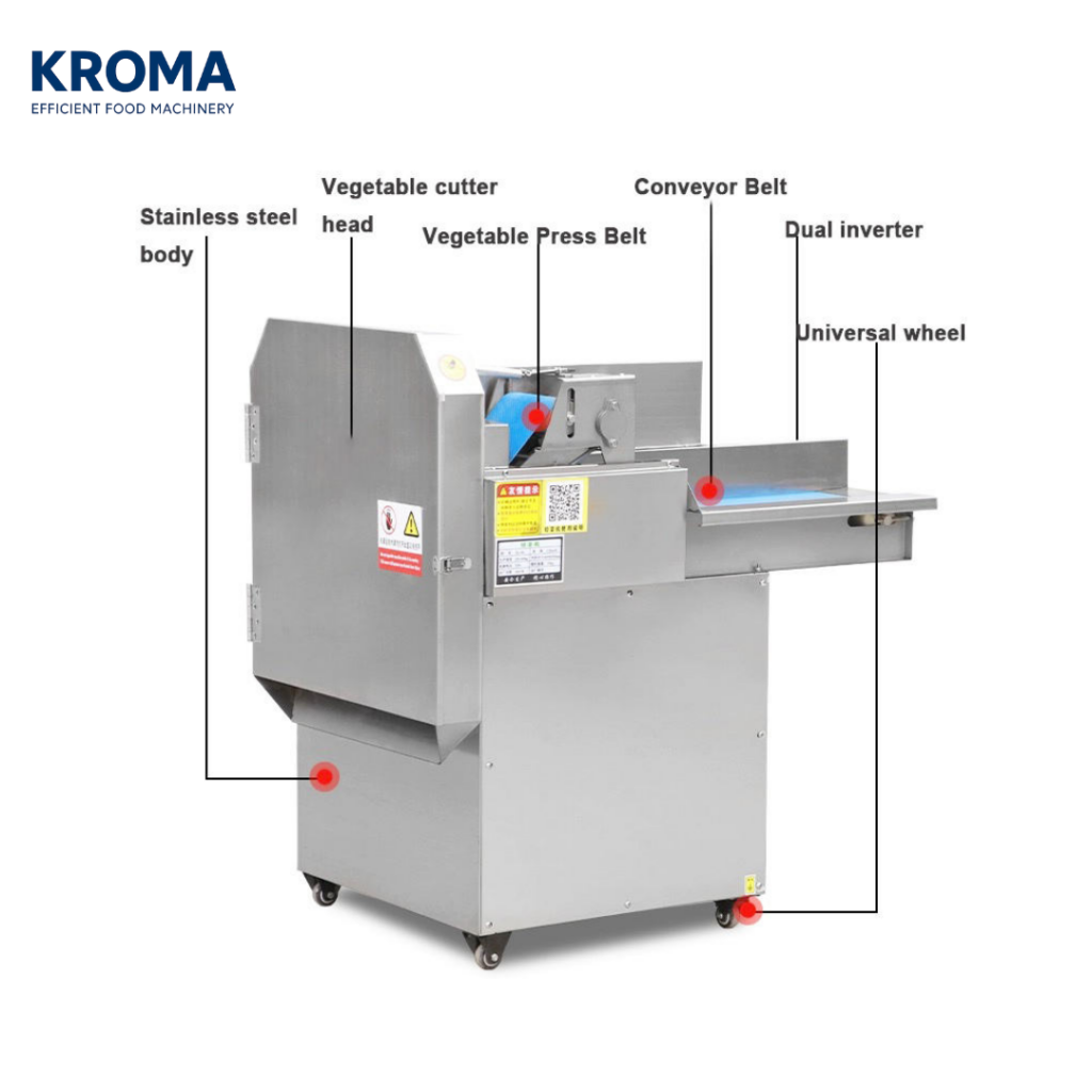 Commercial Compact Dual-Inverter Vegetable Cutting Machine for Slicing, Shredding, Segmenting & Chopping