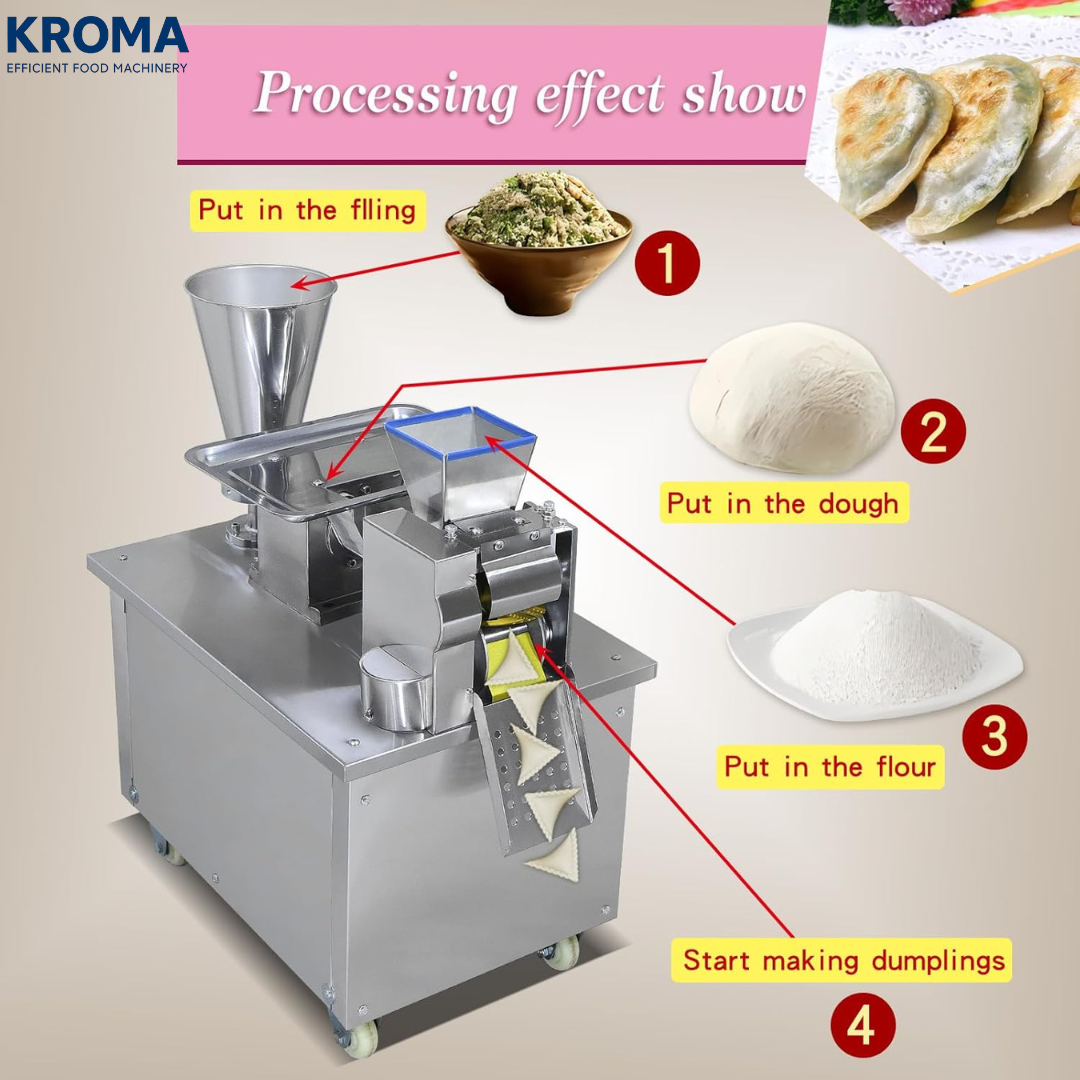 Automatic Commercial Dumpling Machine, Samosa Empanadas Making Machine for Samosa, Ravioli, Spring Roll, Pelmeni